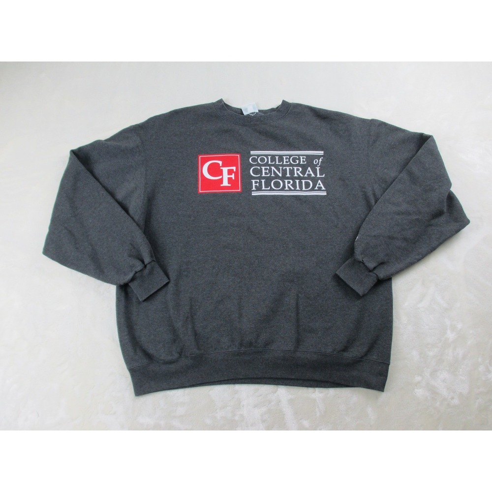 Champion Sweater Mens Extra Large Gray College Of Central Florida Eco Fleece*‎